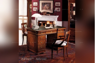 Minotti Luigi&Benigno歐式實(shí)木雕花櫻桃色書(shū)房系列