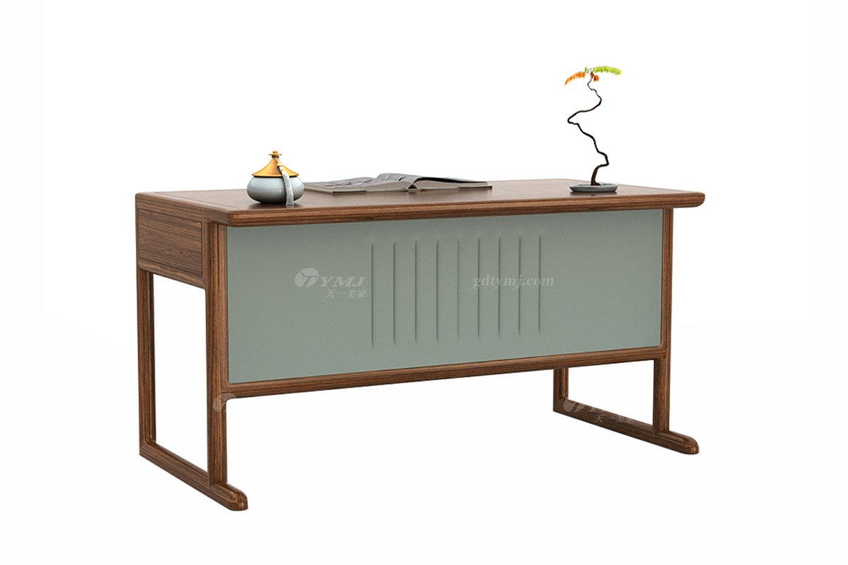 新中式風(fēng)格家具高端別墅家具品牌簡(jiǎn)約書房家具實(shí)木書臺(tái)書桌